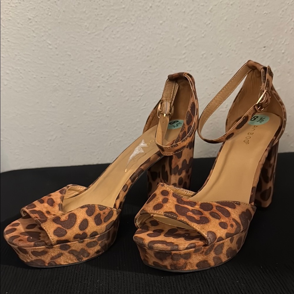 Leopard Print Platform Heels